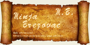 Minja Brezovac vizit kartica